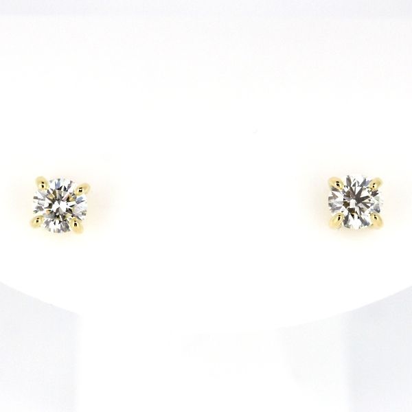 ダイヤモンド 0.193 0.196ct D E-VS1 VS2-VG ピアス K18YG