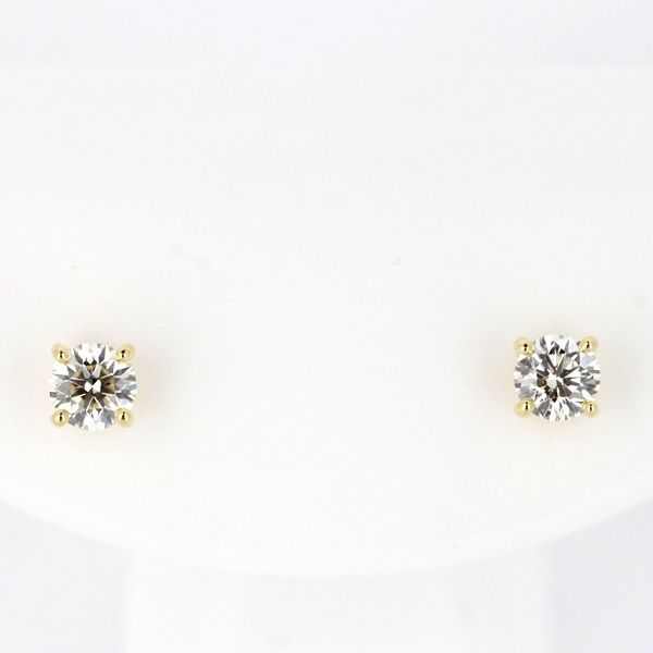 ダイヤモンド 0.200 0.203ct F D-VVS2-VG ピアス K18YG