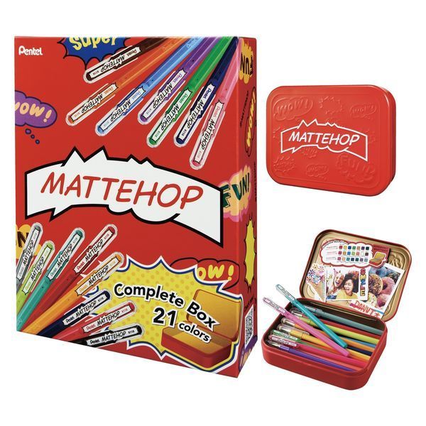 まとめ買い ぺんてる ボールペン マットホップ 21色 コンプリートセット K110-V21ST ×3セット