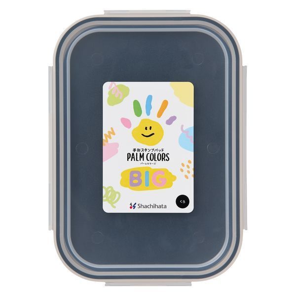 (まとめ買い)シヤチハタ 手形スタンプパッド PALM COLORS BIG 肌にやさしい手形・足形スタンプ くろ HPS-B-K 【3個セット】