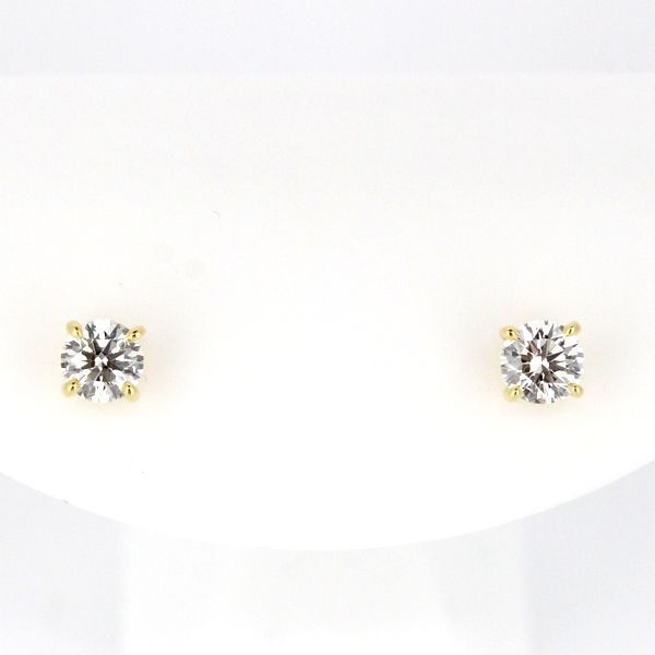 ダイヤモンド 0.202 0.206ct E F-VVS2 VS1-3EX H＆C ピアス K18