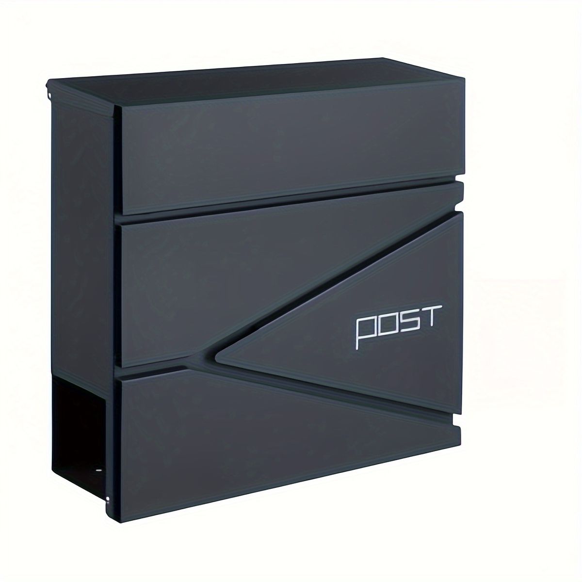 頑丈スチール製&のぞき窓付き 壁掛け型 郵便ポスト 大容量 屋外用 鍵付き セキュリティ強化 耐候性 住宅 オフィス 店舗 郵便受け デザイン グレー