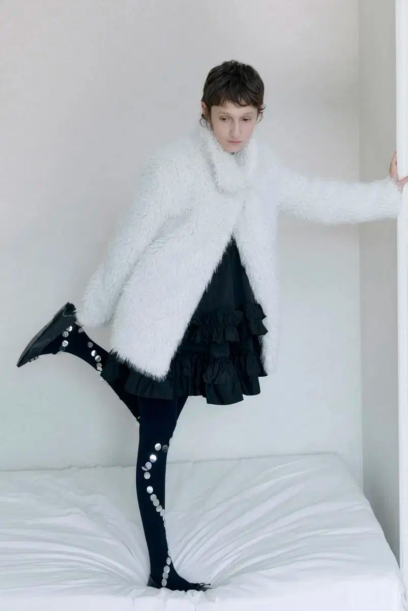 シヌーン ヘビー ミックス ファージャケット クリーム GULLKHAN_COM