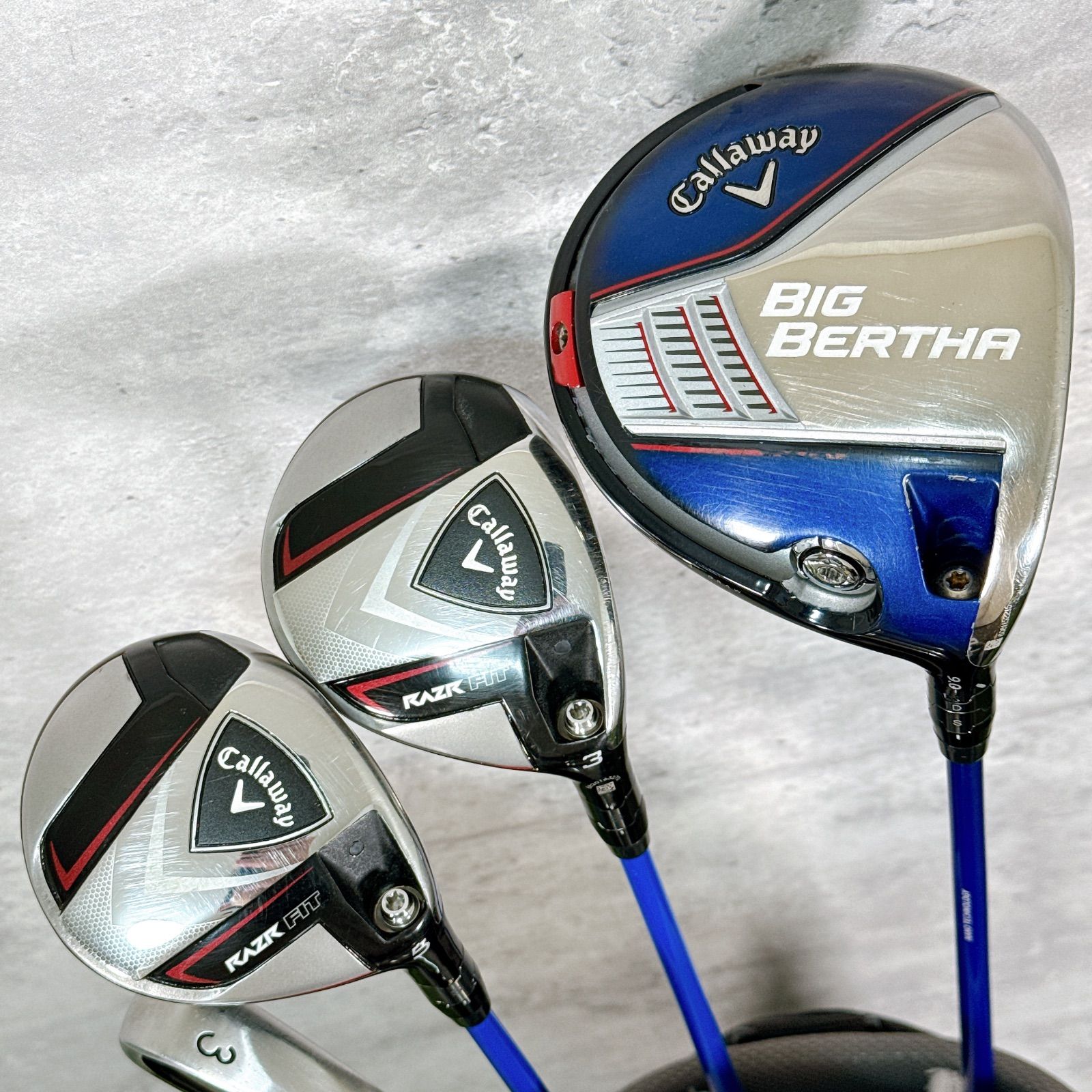 ゴルフクラブセット メンズ Callaway BIG BERTHA RAZR FIT キャロウェイ フルセット 14本 キャディバッグ付 フレックスS 男性 右利き K 175