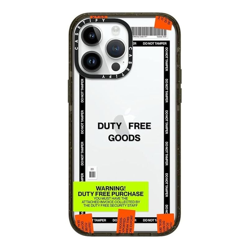 CASETiFY インパクト iPhone 14 Pro Max ケース MIL規格準拠 4x MIL-STD-810G 2.5mからの落下試験をクリア - Duty Free - グロッシー ブラック