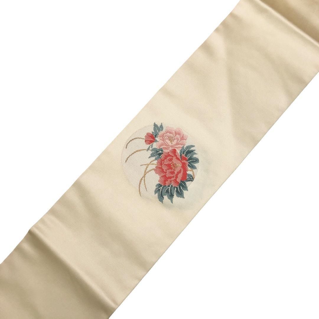 丸に花模様 薄卵色