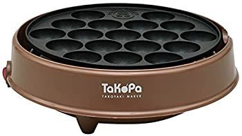 APIX たこ焼き器 【TaKoPa】 18穴 平面プレート・レシピ付き ブラウン
