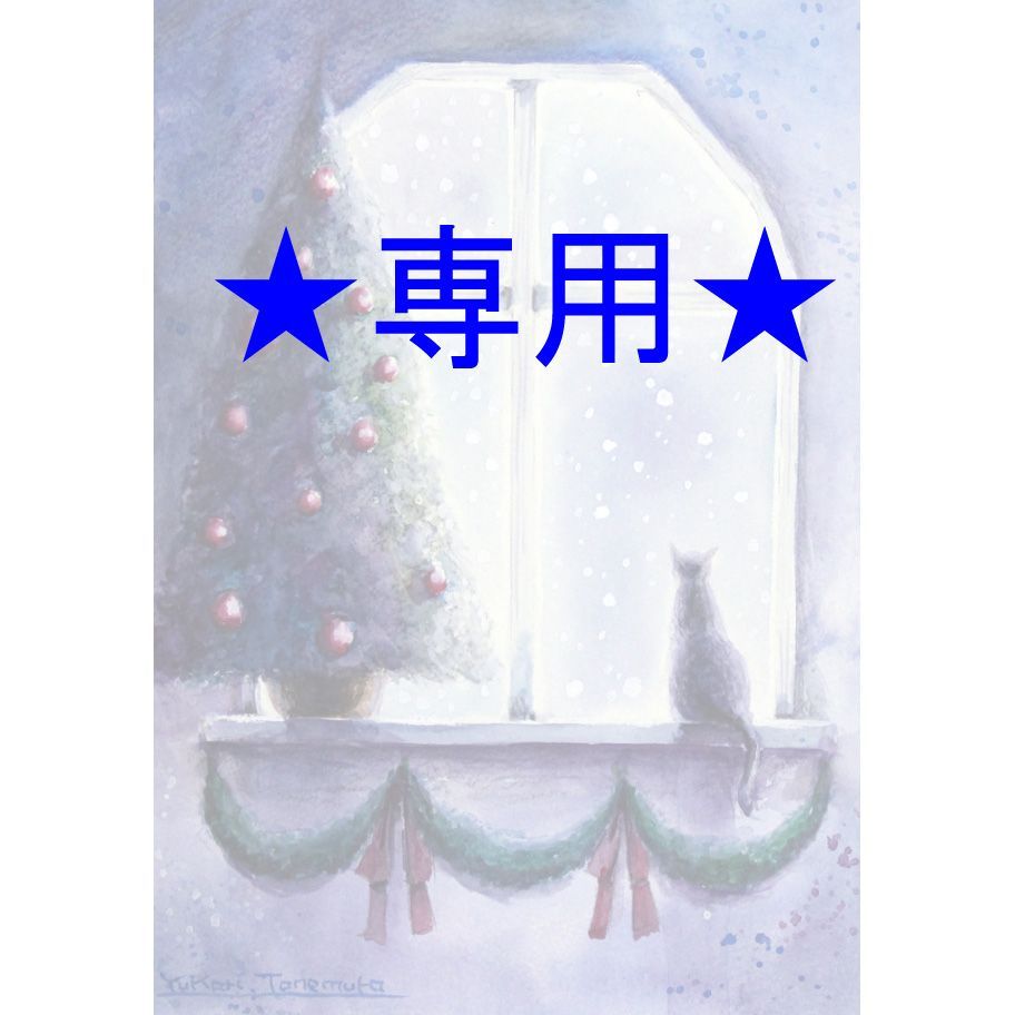 momorinさま 原画 雪が降る日 A5サイズ 水彩画 2749