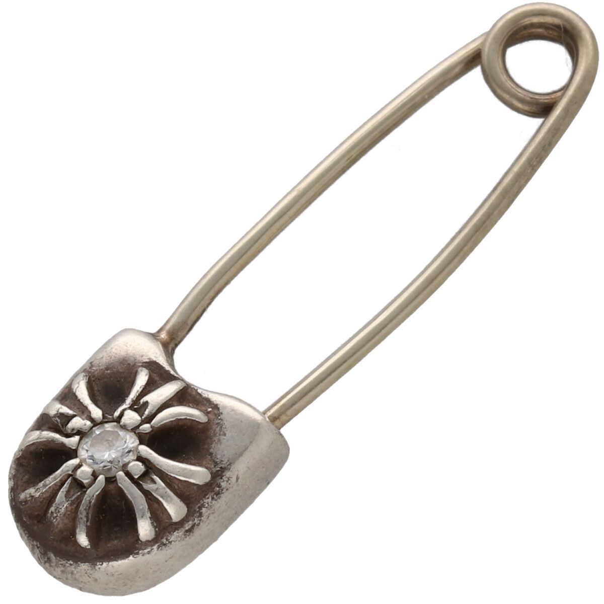 CHROME HEARTS クロムハーツ セーフティピン スモール SV925 ダイヤモンド シルバー 安全ピン ペンダント ブローチ 25032934 RS