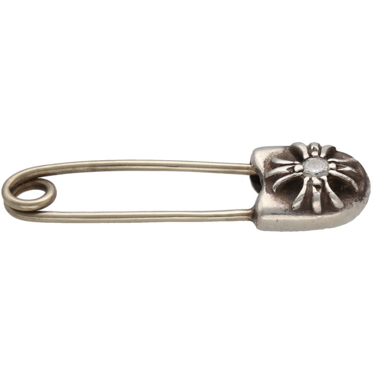  CHROME HEARTS クロムハーツ セーフティピン スモール SV 925 ダイヤモンド シルバー 安全ピン ペンダント ブローチ RS その他 アクセサリー