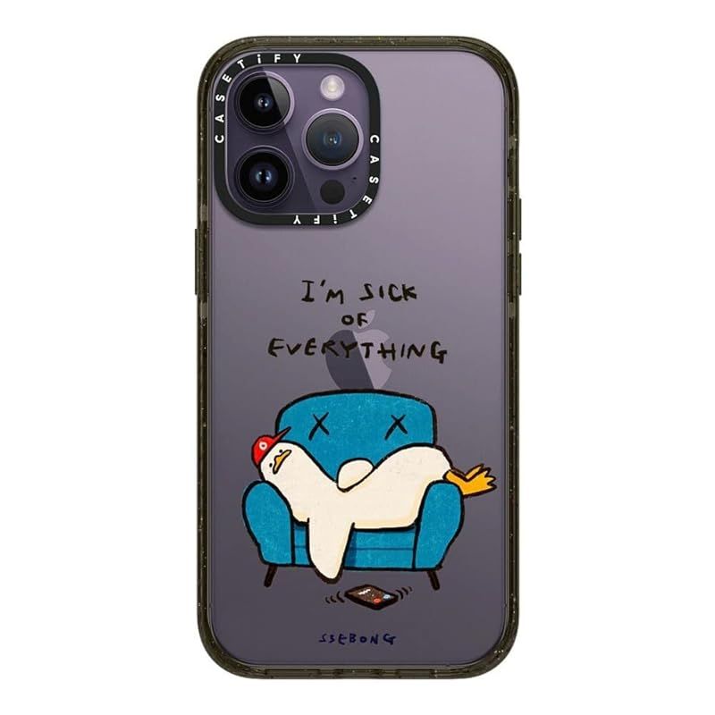 CASETiFY インパクト iPhone 14 Pro Max ケース MIL規格準拠 4x MIL-STD-810G 2.5mからの落下試験をクリア - I m sick of everything by ssebong - グロッシー