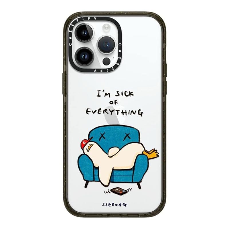 CASETiFY インパクト iPhone 14 Pro Max ケース MIL規格準拠 4x MIL-STD-810G 2.5mからの落下試験をクリア - I m sick of everything by ssebong - グロッシー