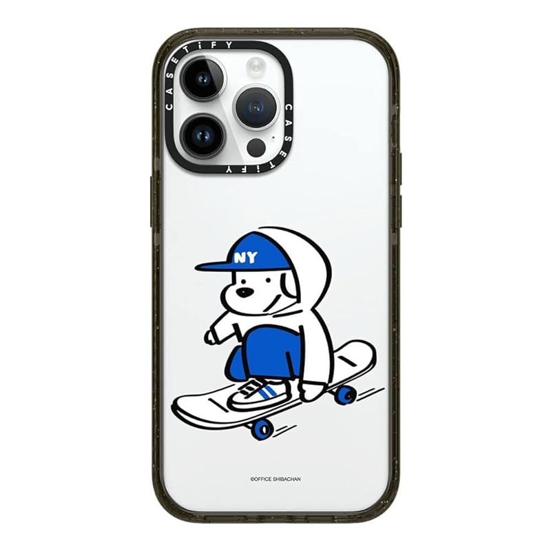 CASETiFY インパクト iPhone 14 Pro Max ケース MIL規格準拠 4x MIL-STD-810G 2.5mからの落下試験をクリア - Skater JOHN Enjoy Life - グロッシー ブラック