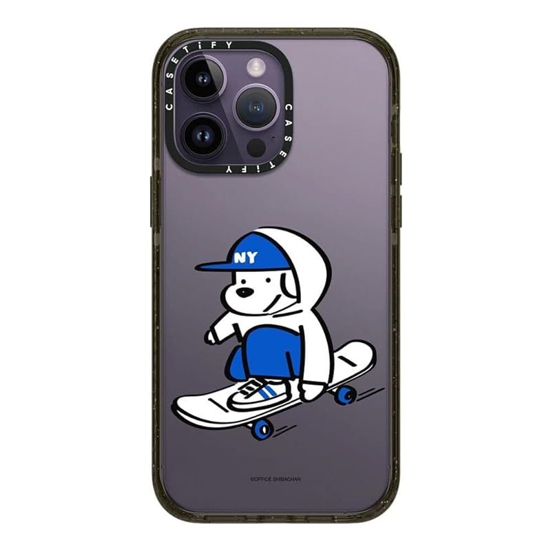 CASETiFY インパクト iPhone 14 Pro Max ケース MIL規格準拠 4x MIL-STD-810G 2.5mからの落下試験をクリア - Skater JOHN Enjoy Life - グロッシー ブラック