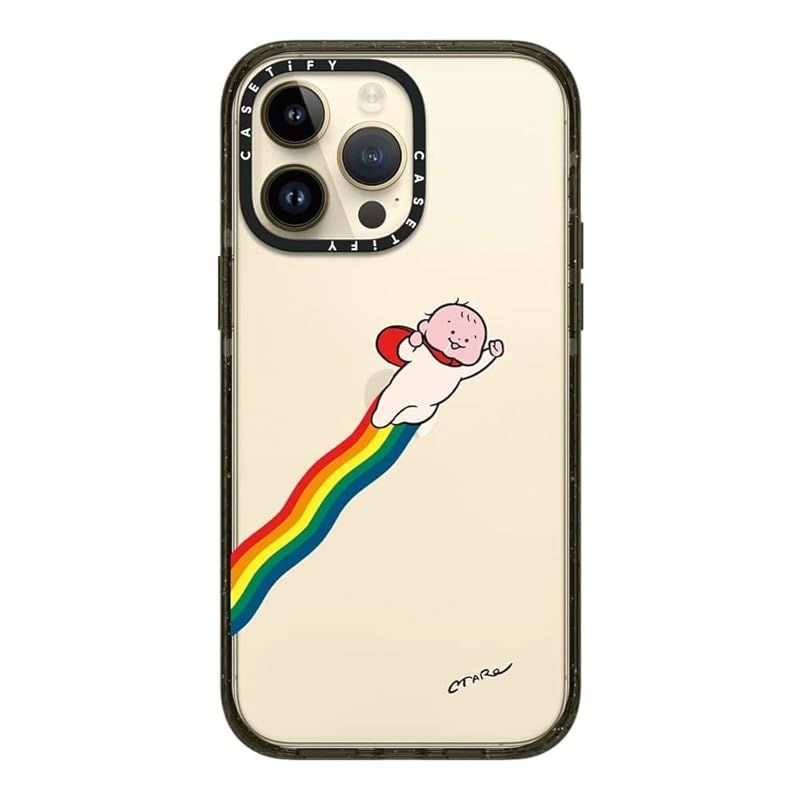 CASETiFY インパクト iPhone 14 Pro Max ケース MIL規格準拠 4x MIL-STD-810G 2.5mからの落下試験をクリア - Super Hero By Taro Oono - グロッシー ブラック WWW_OPDRERGINERDOGAN_COM