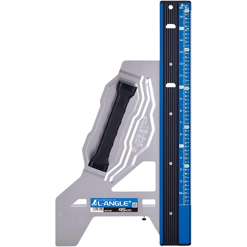 シンワ測定 Shinwa Sokutei 丸ノコガイド定規 エルアングル Plus 併用目盛 45cm 1
