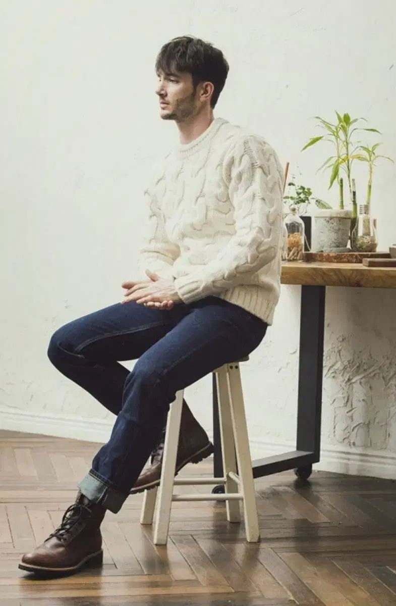 KNITTED ヘビーウール ケーブル ニティド Tシャツ 5種 L