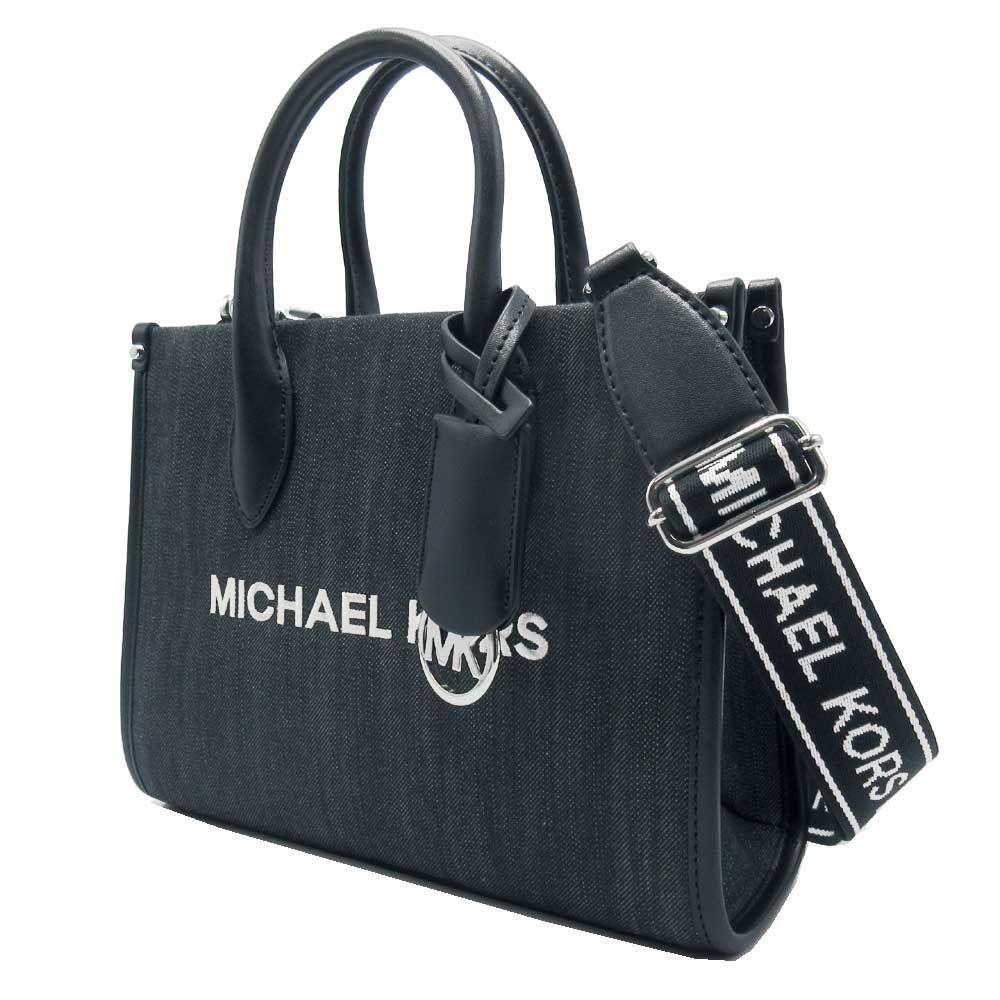 マイケルコース トートバッグ MICHAEL KORS MIRELLA デニム スモール クロスボディ 2WAY 35T5S7ZC1C BLACK アウトレット レディース