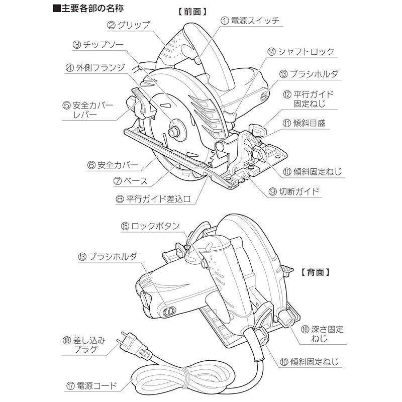 木工用電気丸のこ