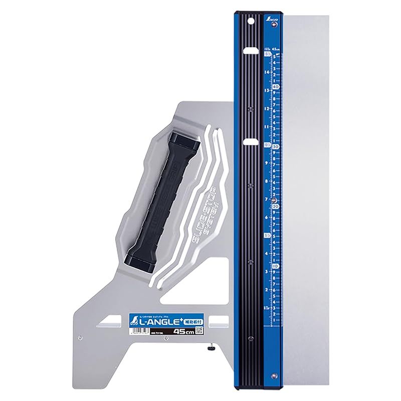 シンワ測定 Shinwa Sokutei 丸ノコガイド定規 エルアングル Ｐｌｕｓ ４５ 併用目盛 補助板付 1