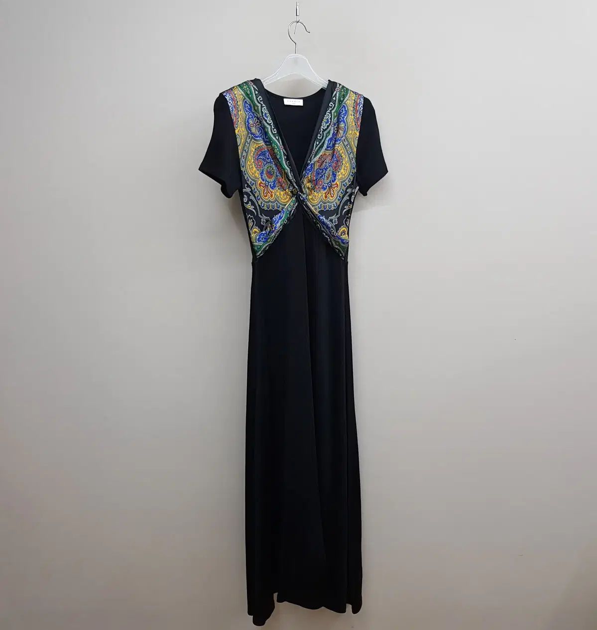 サンドロ SANDRO ベイズリー ドレープ ポイント ONE PIECE 36サイズ