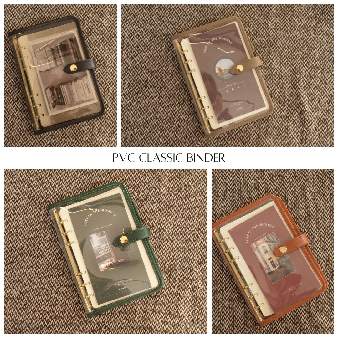 PVC クラッシックバインダー 大人 透明バインダー 節約 saving