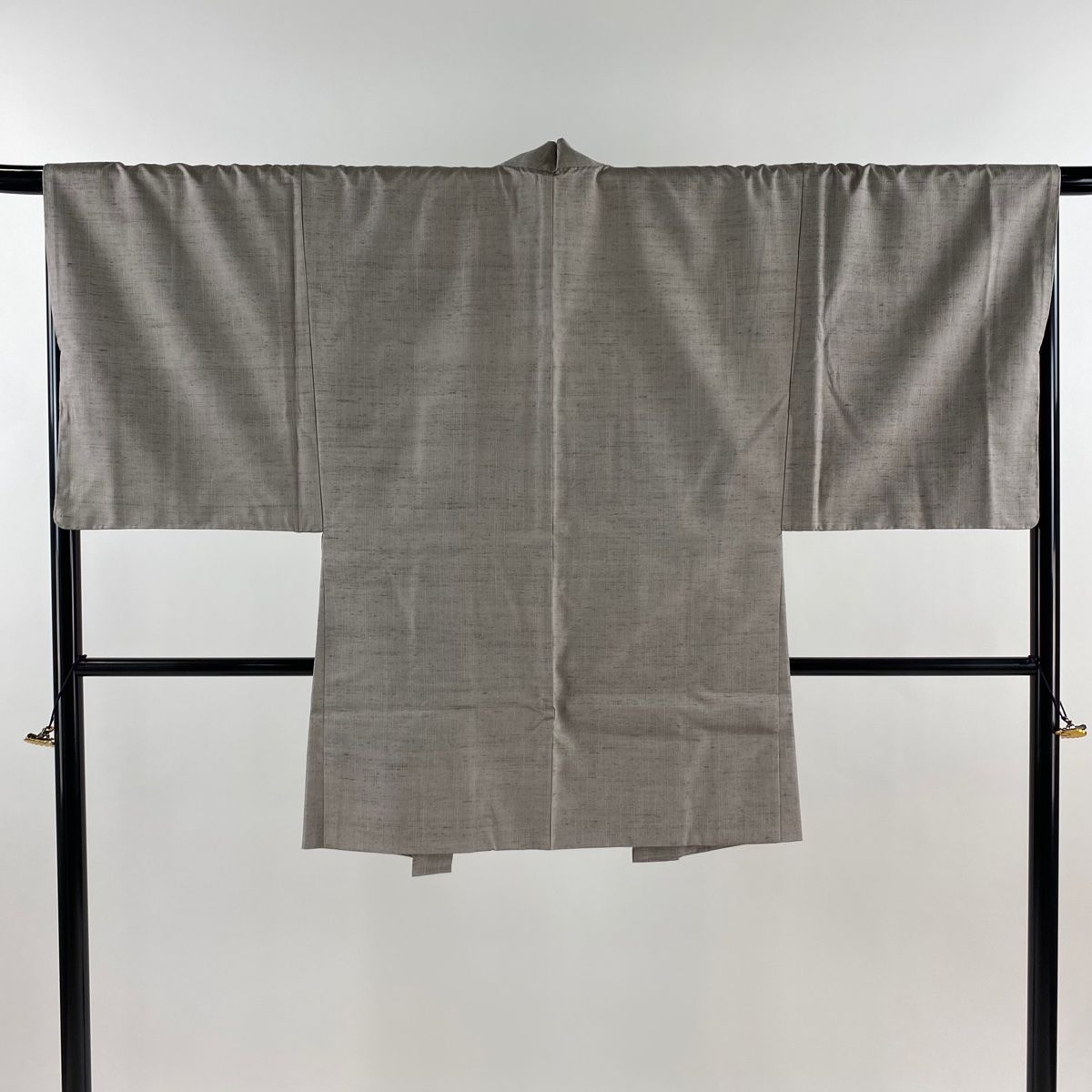 男着物 身丈91cm 裄丈68.5cm S 羽織 紬地 灰色 正絹 秀品