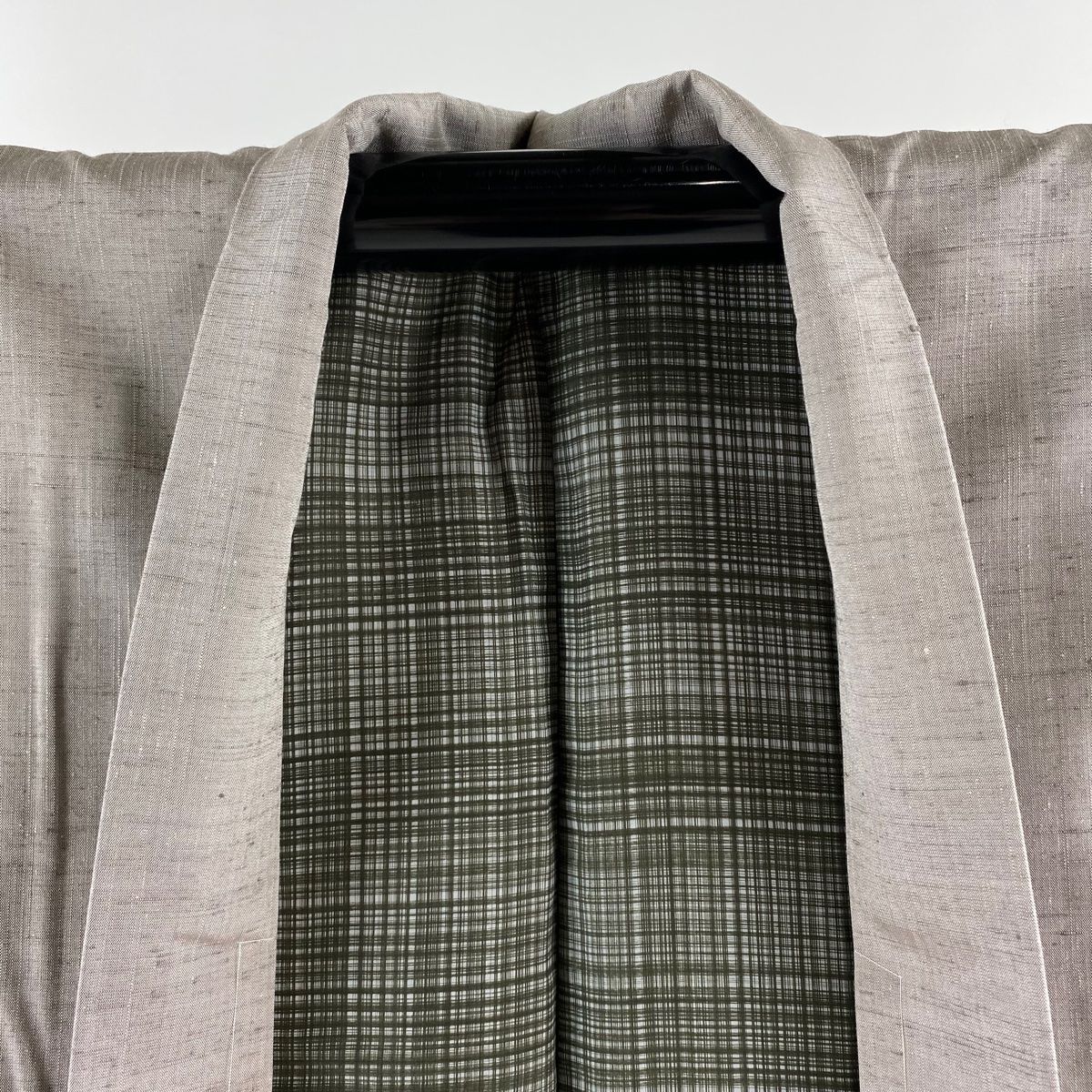 男着物 身丈91 cm 裄丈68 5 S 羽織 紬地 灰色 正絹 秀品