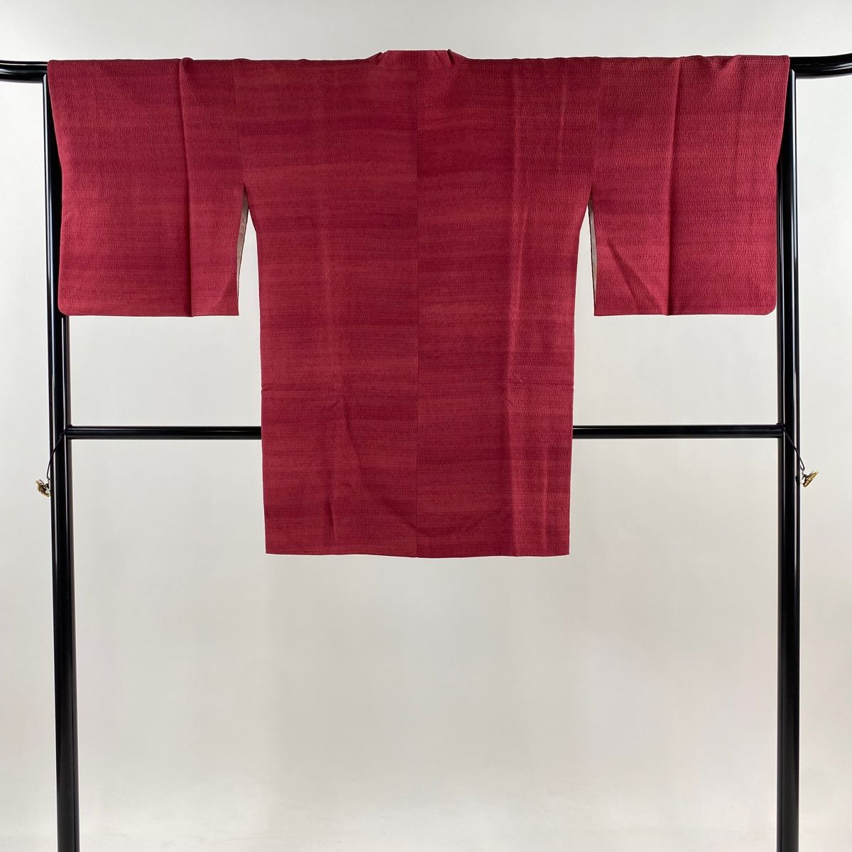 道行 身丈89cm 裄丈66cm M 和装コート 角衿 赤紫 正絹 秀品