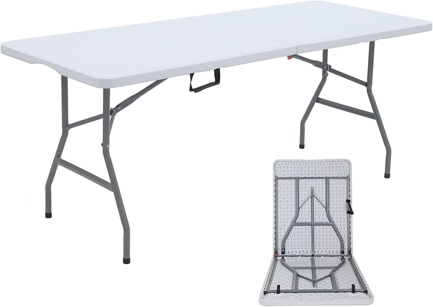 NIANTONG 折りたたみテーブル ワークテーブル 簡易 作業台 作業テーブル 幅182cm 耐荷重140kg アウトドア ポータブルテーブル 室内 屋外 キャンプ ガーデニング 182x74cm
