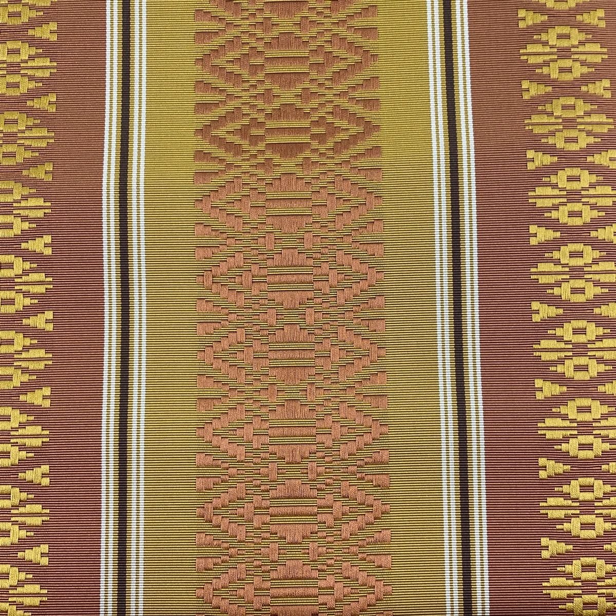 名古屋帯 秀品 八寸名古屋帯 松葉仕立て 献上柄 赤茶 正絹