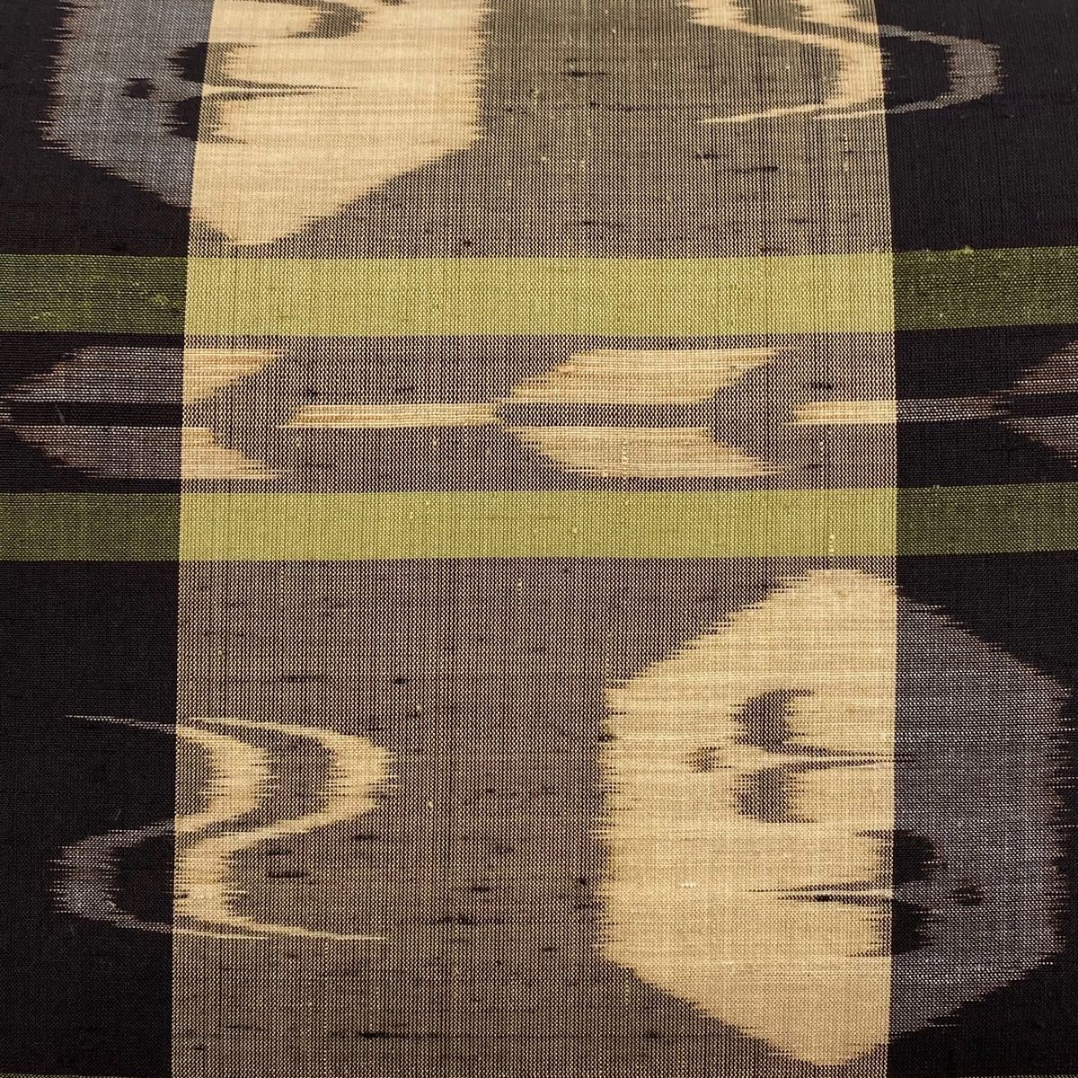 名古屋帯 秀品 紬地 燕 矢羽 灰茶 正絹