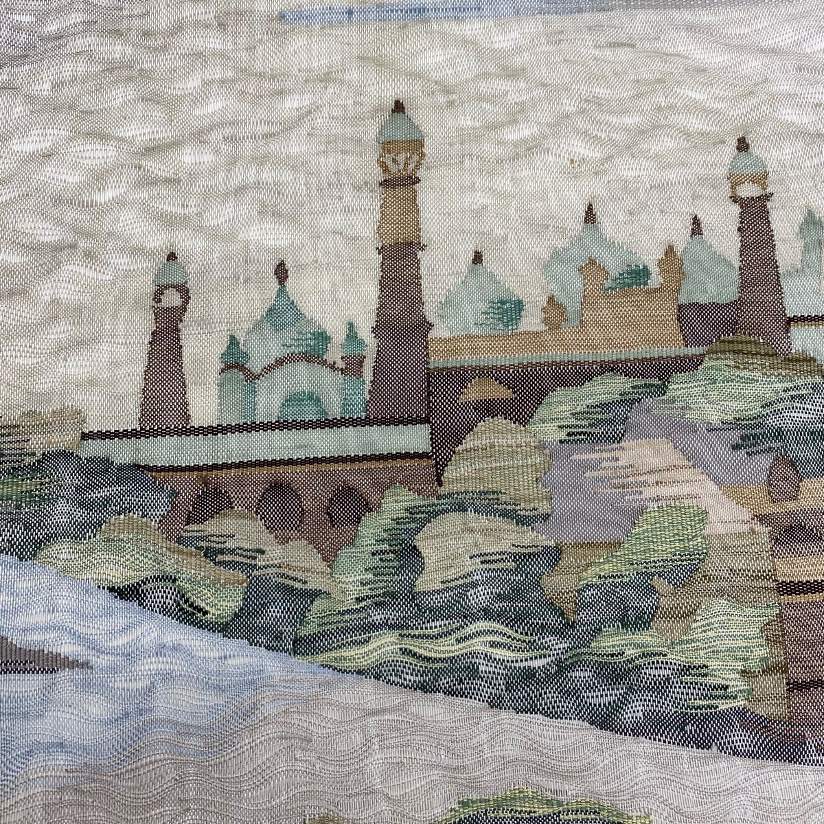 変わり市松 灰紫