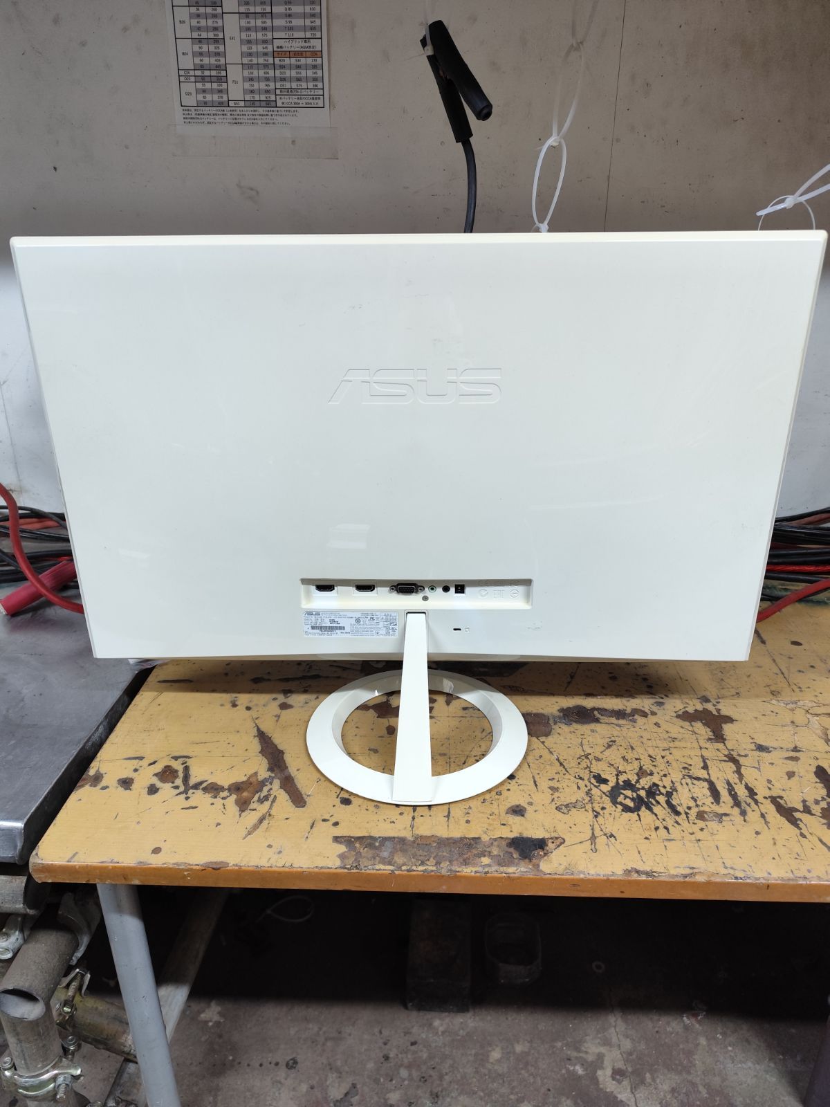ASUS パソコンモニター 27インチ VX279H-W ホワイト 本体のみ 動作未 ジャンク