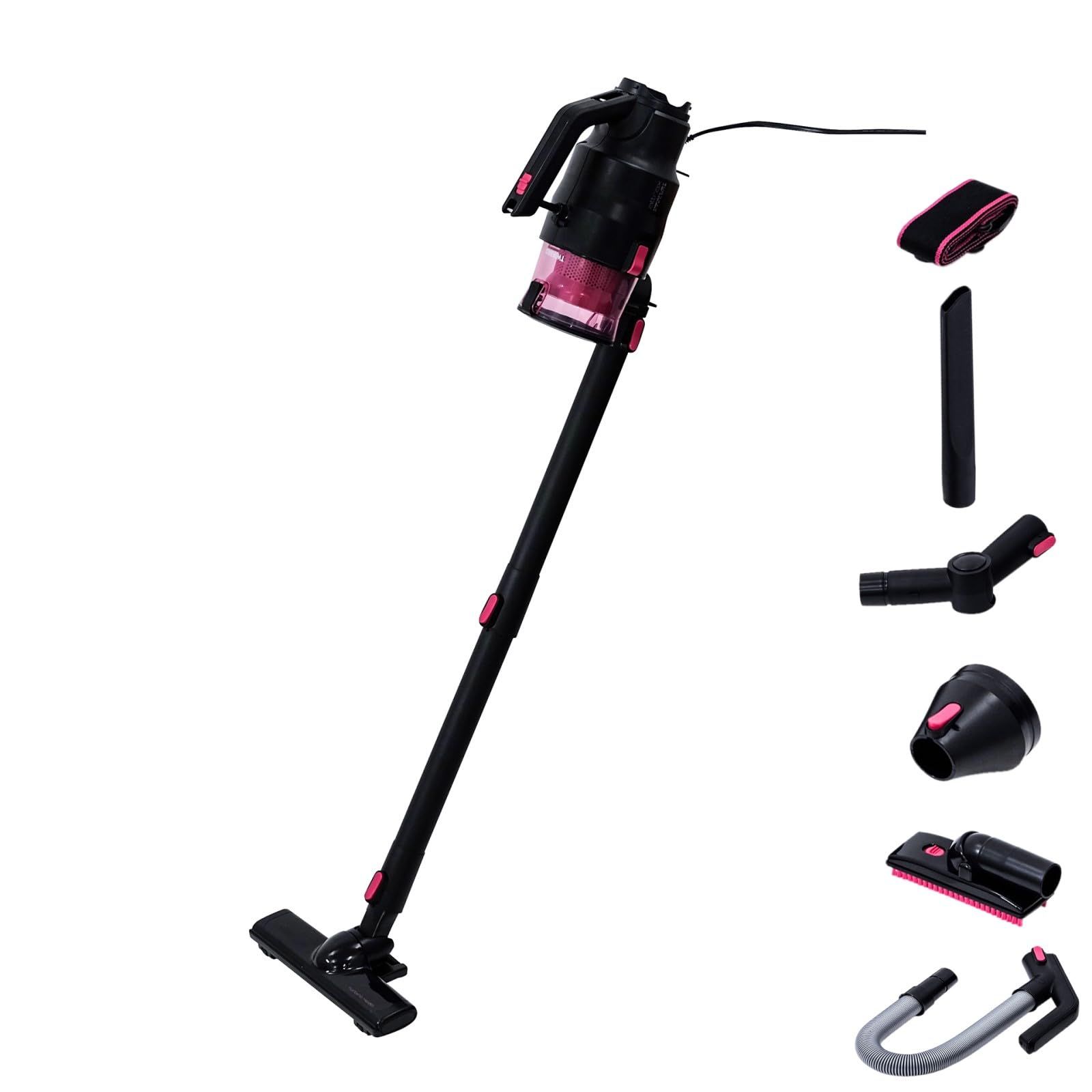 TWINBIRD ツインバード スティッククリーナー コード式 サイクロン式 強力吸引 吸込仕事率200W 3WAY ハンディ ブロワ機能 ピンク HC-5252P