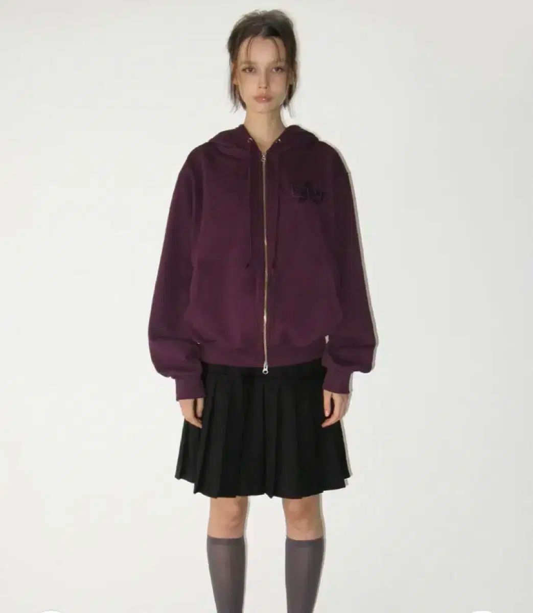 Face the Sunプロジェクト WHO ジップアップ Logo patch Hoodie