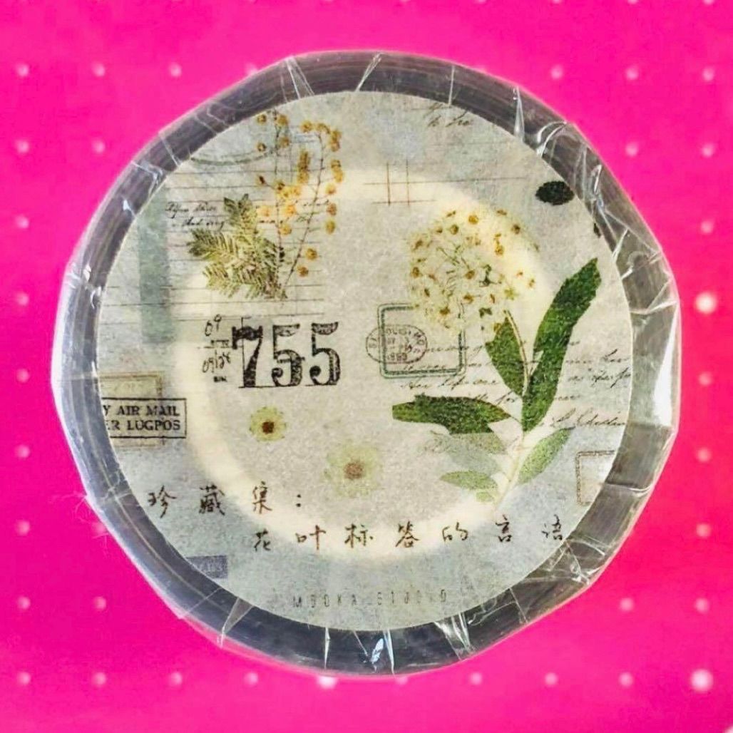 PET 8cm×10m mooka studio 珍藏集 花叶标签的言语 海外マスキング
