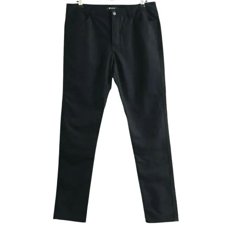 T WANG アレキサンダーワン Cotton Twill Pant BLACK コットン ツイル パンツ 型押し レザーポケット メンズ 33