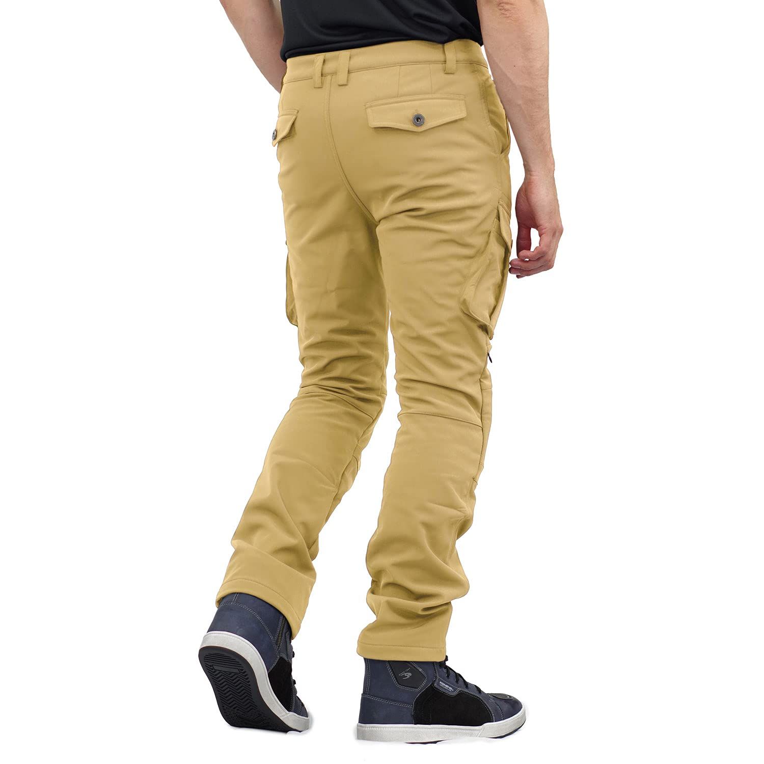  KOMINE バイク用 パンツ プロテクトウインドプルーフウォームカーゴパンツ PK 926 防風 秋冬向け 07 Beige 2 XL その他 文房具 事務用品