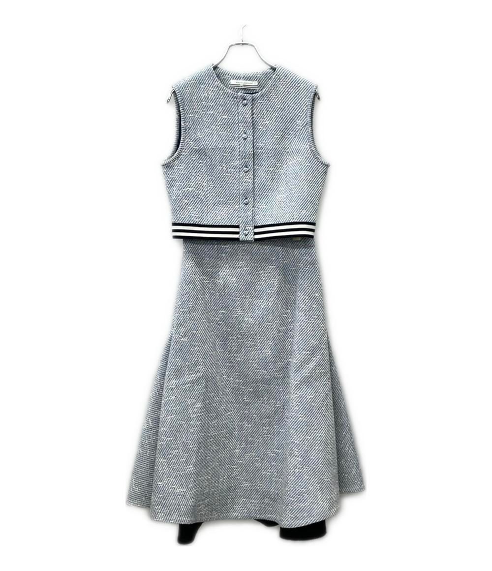 ボーダーズアットバルコニー スカートセットアップ ツイードセットアップ BD 1911-3 D-13 H-14 レディース SIZE 36 S BORDERS at BALCONY