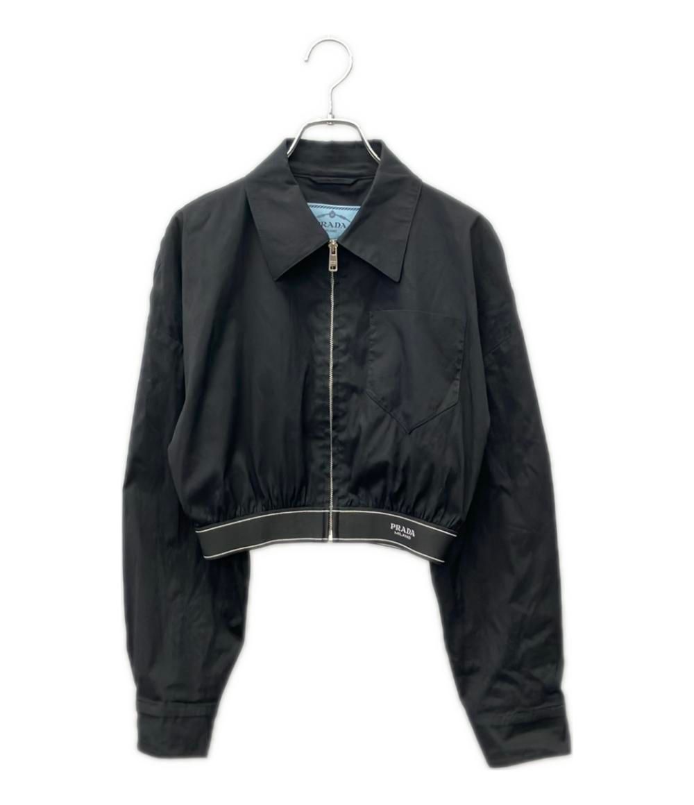 プラダ クロップドジャケット ポプリンストレッチ クロップドジャケット P525MG S221 F62 レディース SIZE 40 S PRADA