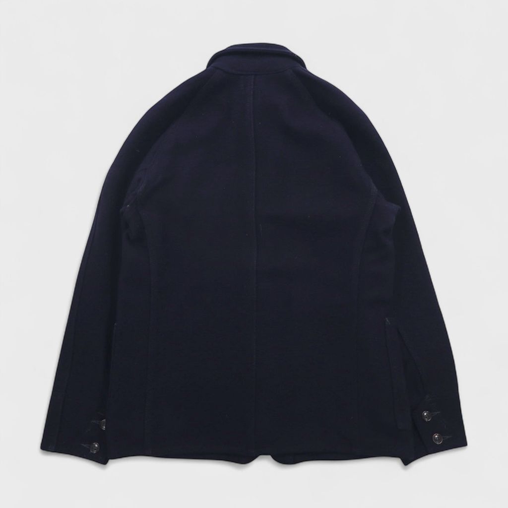 POST OVERALLS POST O’ALLS ウール メルトン カバーオール S ネイビー ウール ワークジャケット