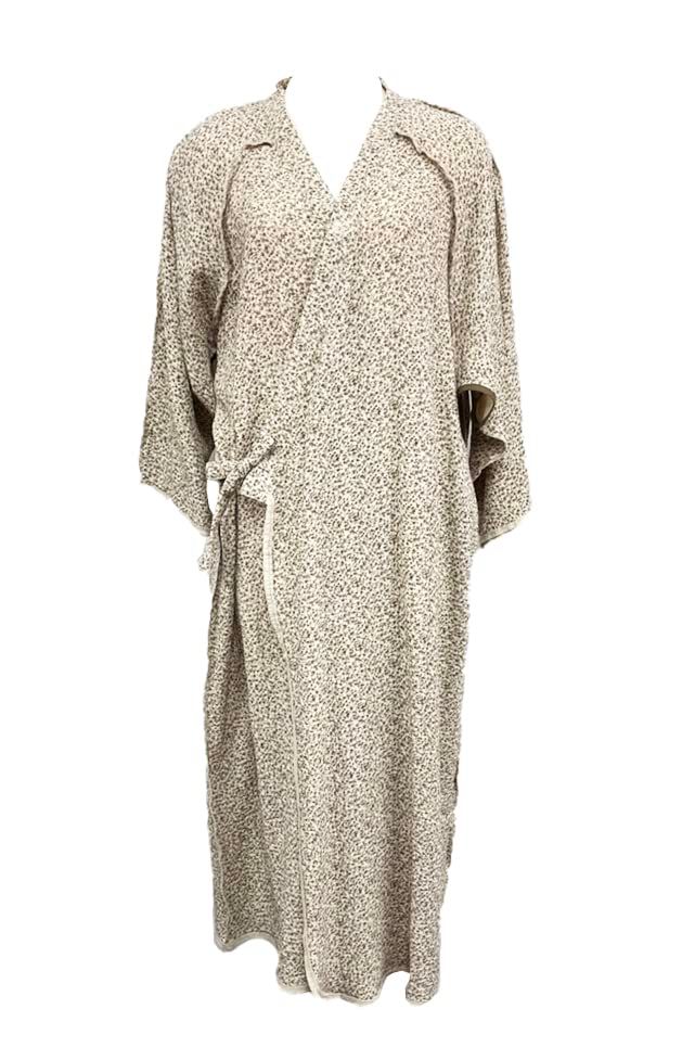 KISS MY LIFE Wガーゼ ケアパジャマおしゃれ かわいい 介護 女性 寝たきり Wガーゼ小花柄 ブラウン kml180112a