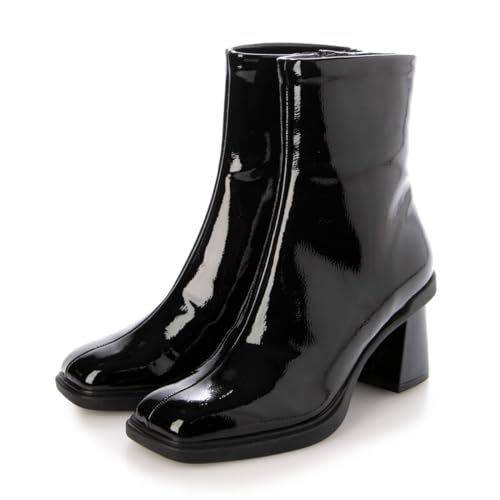 カリーノ レインブーツ ブラックエナメル