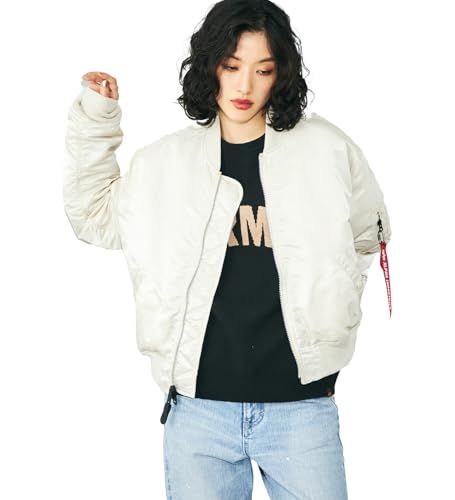 アルファインダストリーズ アウター MA 1 ショート丈 TA 7182 レディース LIME STONE