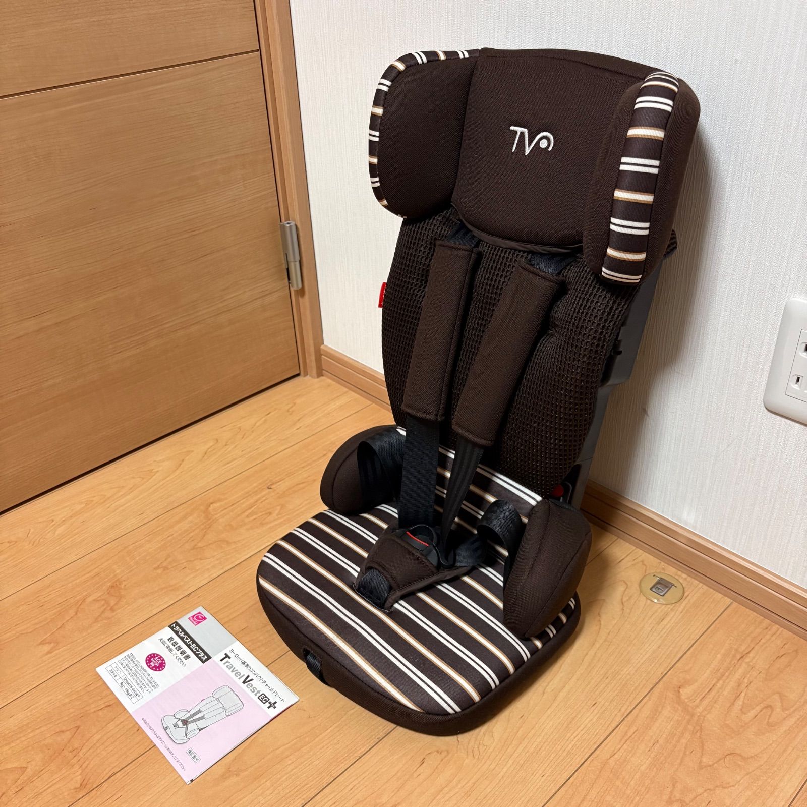 日本育児 トラベルベストECプラス チャイルドシート ブラウンボーダー