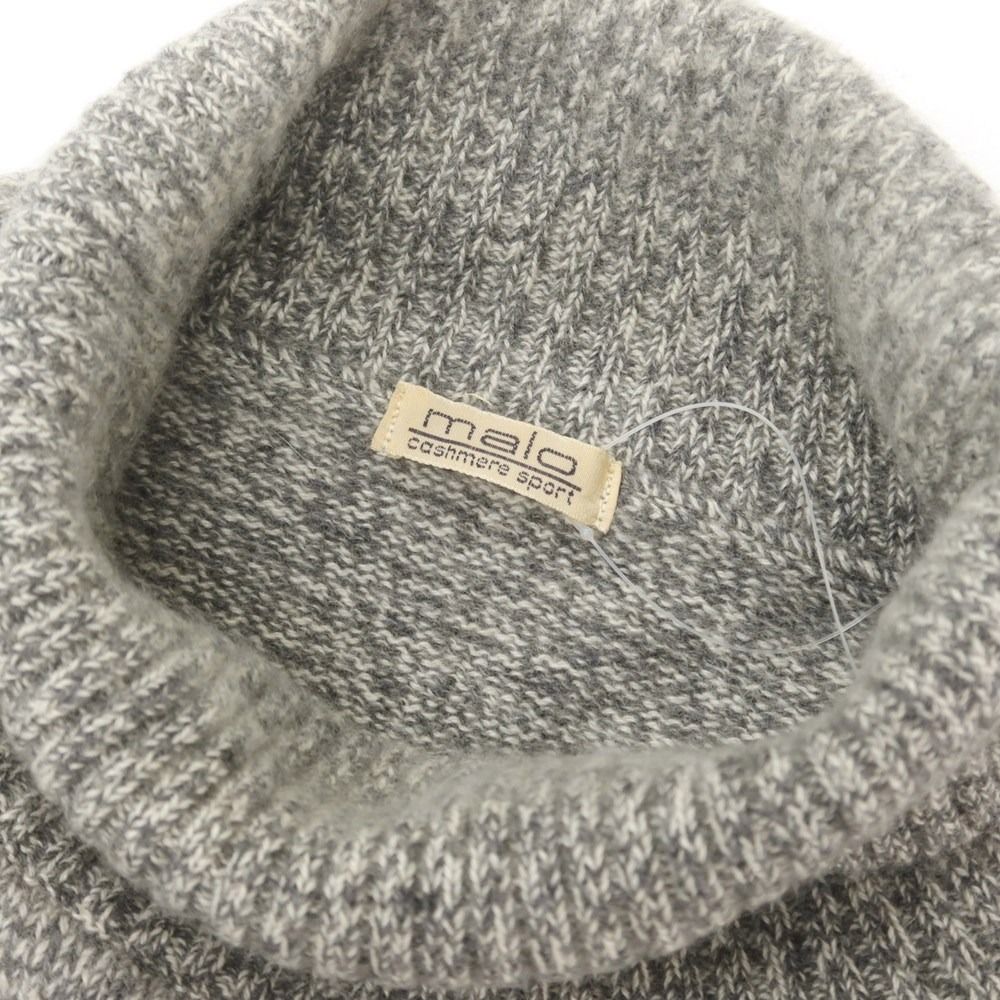 マーロ Malo カシミヤ タートルネック プルオーバーニット グレー系 サイズ50 メンズ