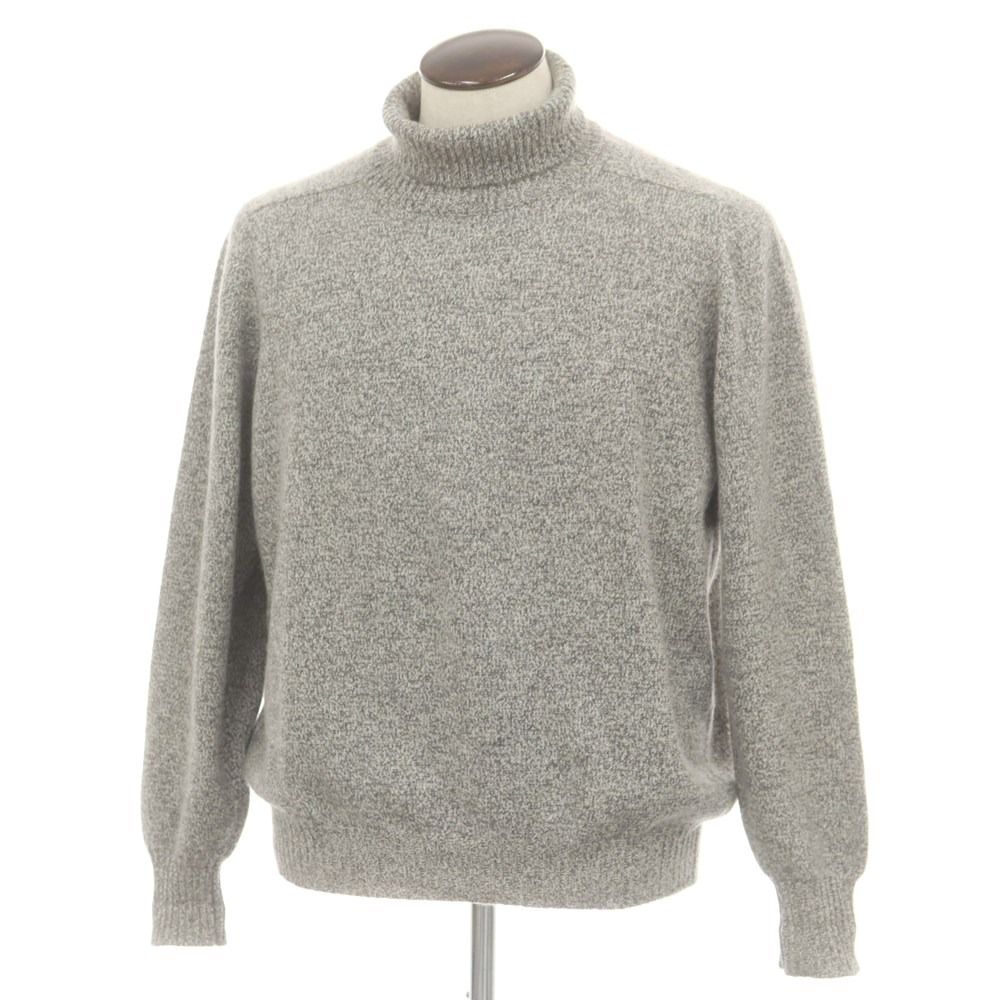 マーロ Malo カシミヤ タートルネック プルオーバーニット グレー系 サイズ50 メンズ