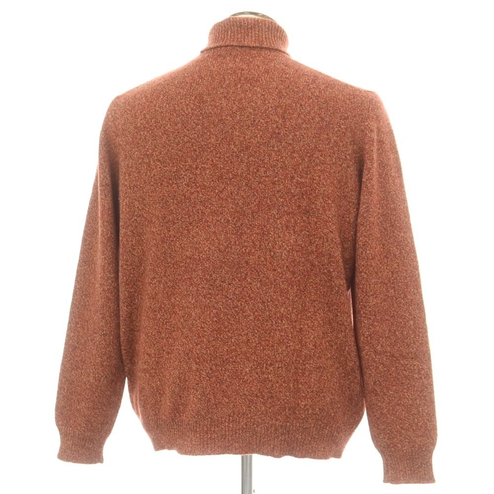 マーロ Malo カシミヤ タートルネック プルオーバーニット オレンジレッド系 サイズ52 メンズ
