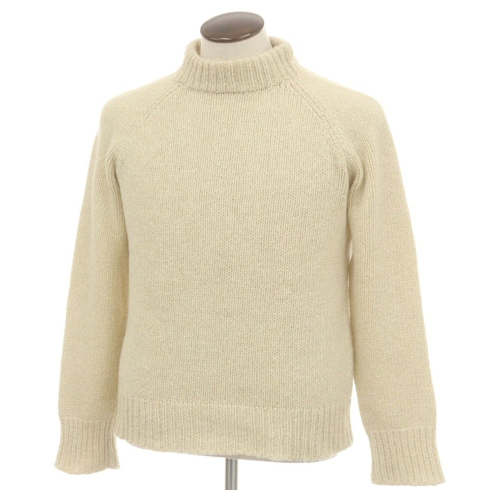 クリスティアーノ フィッソーレ Cristiano Fissore カシミヤ モックネック プルオーバーニット アイボリーxイエロー系 サイズ50 メンズ